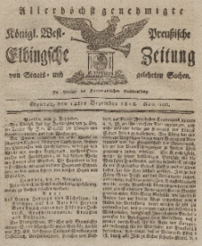 Elbingsche Zeitung, No. 100 Montag, 14 Dezember 1818