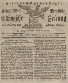Elbingsche Zeitung, No. 101 Donnerstag, 17 Dezember 1818