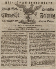 Elbingsche Zeitung, No. 104 Montag, Dezember 1818