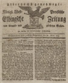 Elbingsche Zeitung, No. 105 Donnerstag, 31 Dezember 1818