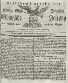 Elbingsche Zeitung, No. 6 Donnerstag, 21 Januar 1819