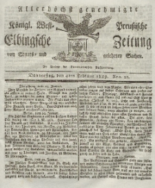 Elbingsche Zeitung, No. 10 Donnerstag, 4 Februar 1819