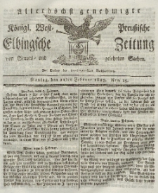 Elbingsche Zeitung, No. 15 Montag, 22 Februar 1819