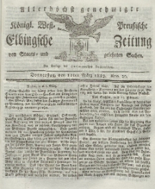 Elbingsche Zeitung, No. 20 Donnerstag, 11 März 1819