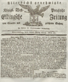 Elbingsche Zeitung, No. 22 Donnerstag, 18 März 1819