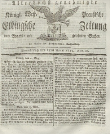 Elbingsche Zeitung, No. 26 Donnerstag, 1 April 1819