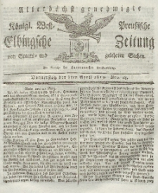 Elbingsche Zeitung, No. 28 Donnerstag, 8 April 1819