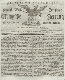 Elbingsche Zeitung, No. 34 Donnerstag, 29 April 1819