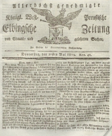 Elbingsche Zeitung, No. 40 Donnerstag, 20 Mai 1819