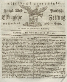 Elbingsche Zeitung, No. 42 Donnerstag, 27 Mai 1819