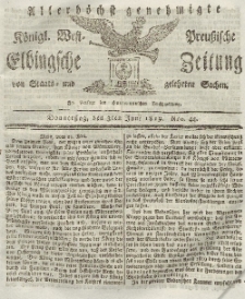 Elbingsche Zeitung, No. 44 Donnerstag, 3 Juni 1819