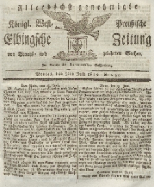 Elbingsche Zeitung, No. 53 Montag, 5 Juli 1819