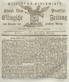 Elbingsche Zeitung, No. 59 Montag, 26 Juli 1819