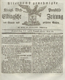 Elbingsche Zeitung, No. 66 Donnerstag, 19 August 1819