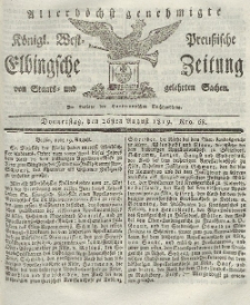 Elbingsche Zeitung, No. 68 Donnerstag, 26 August 1819