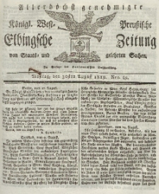 Elbingsche Zeitung, No. 69 Montag, 30 August 1819