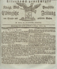 Elbingsche Zeitung, No. 79 Montag, 4 Oktober 1819