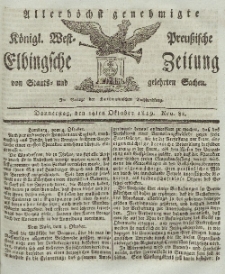 Elbingsche Zeitung, No. 82 Donnerstag, 14 Oktober 1819
