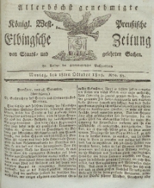 Elbingsche Zeitung, No. 83 Montag, 18 Oktober 1819