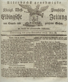 Elbingsche Zeitung, No. 88 Donnerstag, 4 November 1819