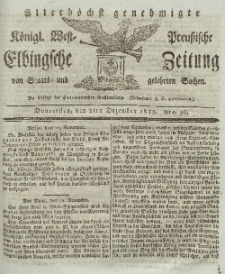 Elbingsche Zeitung, No. 96 Donnerstag, 2 Dezember 1819