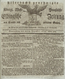 Elbingsche Zeitung, No. 102 Donnerstag, 23 Dezember 1819