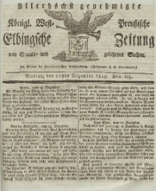 Elbingsche Zeitung, No. 103 Montag, 27 Dezember 1819