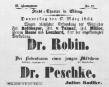 Theater-Anzeige (17.III.1864)