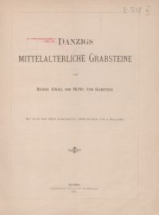 Danzigs mittelalterliche Grabsteine