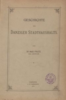 Geschichte des Danziger Stadthaushalts