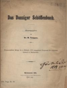 Das Danziger Schöffenbuch