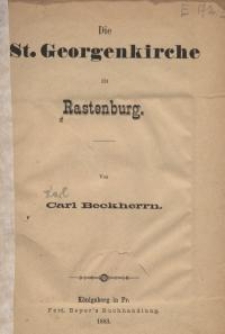 Die St. Georgenkirche zu Rastenburg