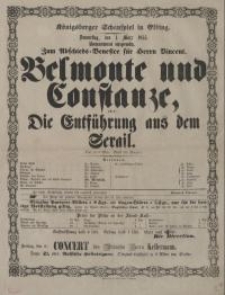 Belmonte und Constanze, oder: Die Entführung aus dem Serail - Wolfgang Amadeusz Mozart
