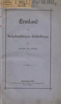 Ermland im dreizehnjährigen Städtekriege