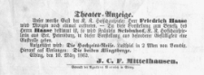 Theater-Anzeige (10.III.1862)