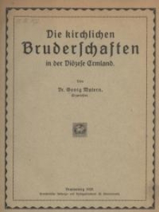 Die kirchlichen Bruderschaften in der Diözese Ermland