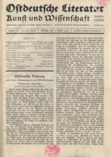 Ostdeutsche Literatur Kunst und Wissenschaft, 1933