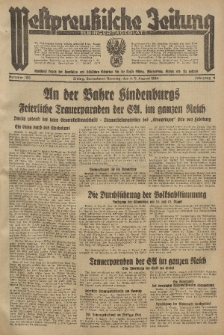 Westpreussische Zeitung, Nr. 180 Sonnabend/Sonntag 4/5 August 1934, 11. Jahrgang