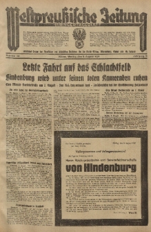 Westpreussische Zeitung, Nr. 181 Montag 6 August 1934, 11. Jahrgang