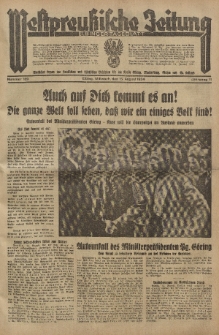 Westpreussische Zeitung, Nr. 189 Mittwoch 15 August 1934, 11. Jahrgang