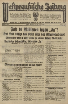 Westpreussische Zeitung, Nr. 193 Montag 20 August 1934, 11. Jahrgang