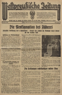 Westpreussische Zeitung, Nr. 208 Donnerstag 6 September 1934, 11. Jahrgang