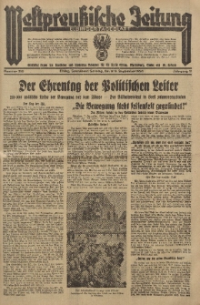 Westpreussische Zeitung, Nr. 210 Sonnabend/Sonntag 8/9 September 1934, 11. Jahrgang