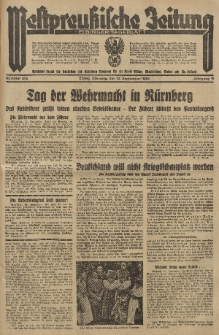 Westpreussische Zeitung, Nr. 212 Dienstag 11 September 1934, 11. Jahrgang