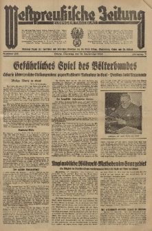 Westpreussische Zeitung, Nr. 218 Dienstag 18 September 1934, 11. Jahrgang