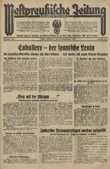Westpreussische Zeitung, Nr. 219 Mittwoch 19 September 1934, 11. Jahrgang