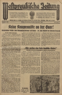 Westpreussische Zeitung, Nr. 220 Donnerstag 20 September 1934, 11. Jahrgang