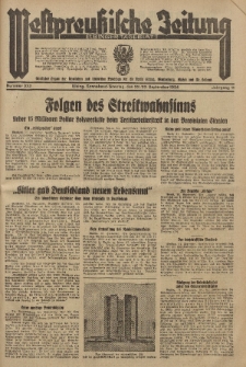 Westpreussische Zeitung, Nr. 222 Sonnabend/Sonntag 22/23 September 1934, 11. Jahrgang