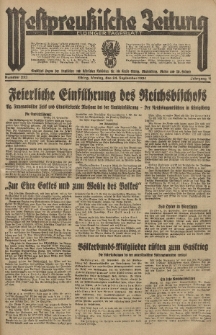 Westpreussische Zeitung, Nr. 223 Montag 24 September 1934, 11. Jahrgang