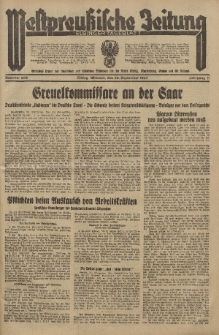 Westpreussische Zeitung, Nr. 225 Mittwoch 26 September 1934, 11. Jahrgang